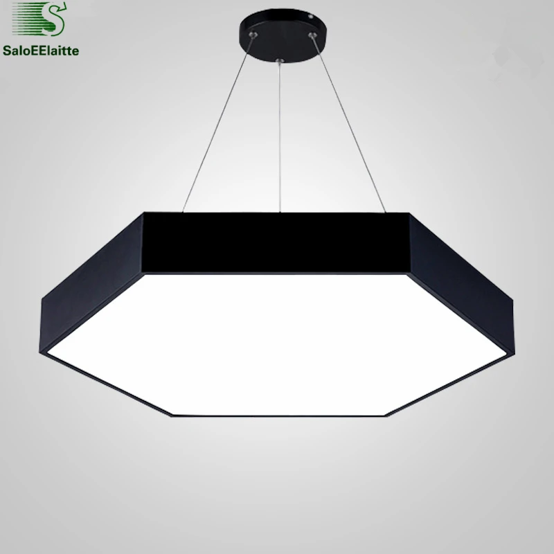 Us 81 09 18 Off Modern Metal Hexagon Led Pendant Light Minimalism Acrylic Pendant Fixtures Luminaria Lampares Led Hanging Light Suspension Lamp In
