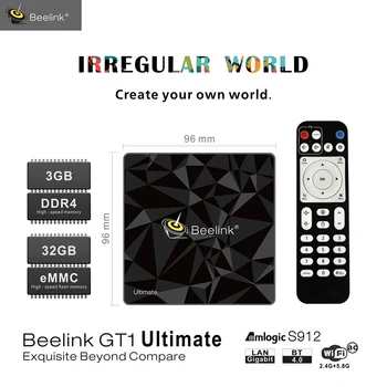 

Beelink GT1 Ultimate TV Box 3GB RAM 32GB ROM Amlogic S912 Octa Core CPU 2.4G+5.0G Dual WiFi Android 7.1 Set Top Box Media Player