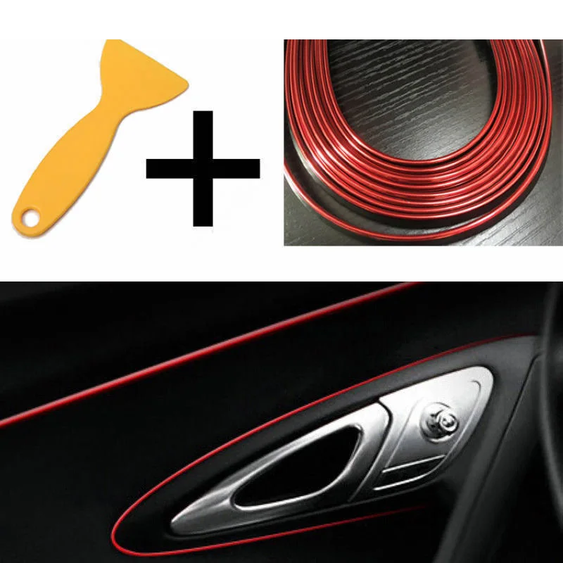 Interior Car Decor Sticker Scraper 5M Trim Decals Door Moulding Line PVC | Автомобили и мотоциклы