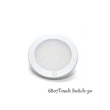 2 Вт 3 Вт круглый светодиодный прожектор 12V шкаф лампы в мебельная витрина холодный белый Светодиодный Освещение с сенсорным выключателем 2 шт./лот CE по ограничению на использование опасных материалов в производстве