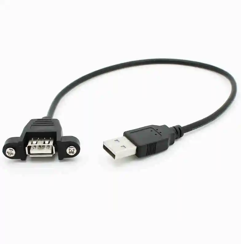 Prix pour 10 pcs/lot 1.5 m Vis Lock Panel Mount USB 2.0 Type A Mâle à Femelle Extension Adaptateur Data Sync Puissance Câble de Charge Prix pour 10 pcs/lot 1.5 m Vis Lock Panel Mount USB 2.0 Type A Mâle à Femelle Extension Adaptateur Data Sync Puissance Câble de Charge