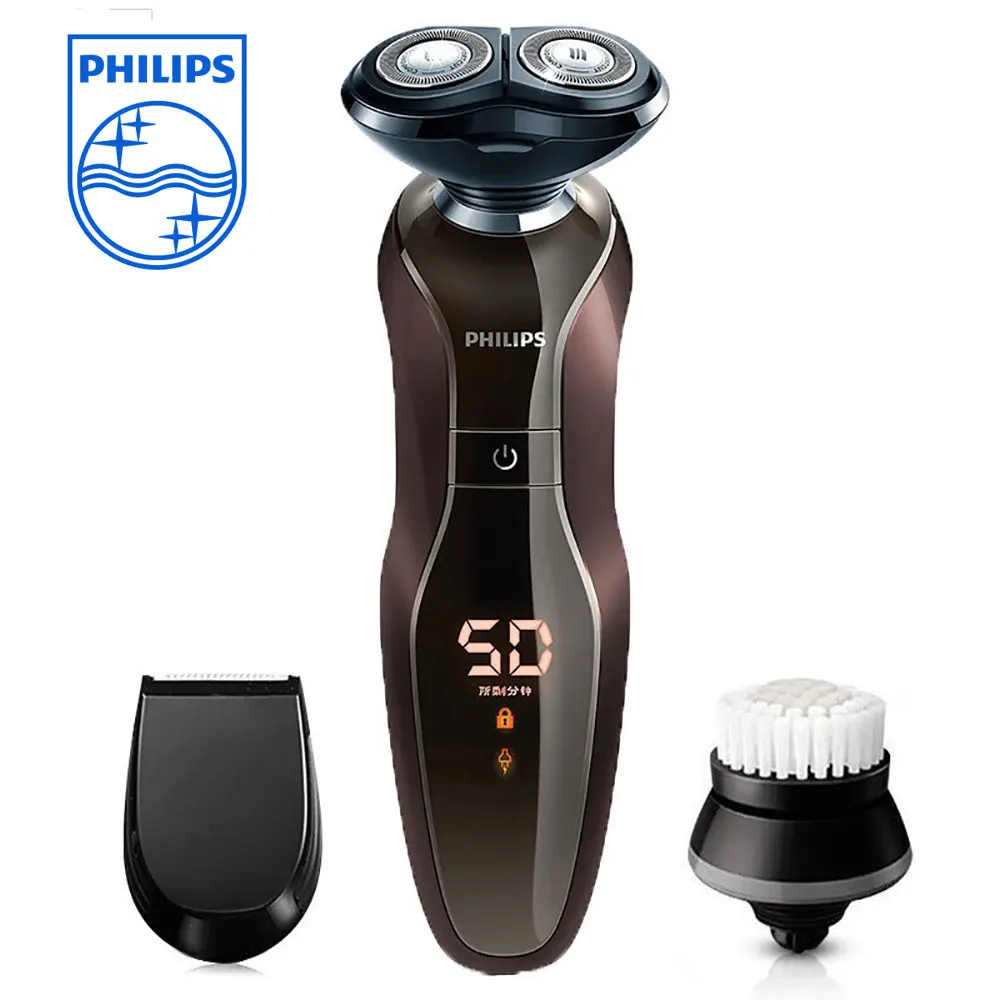 PHILIPS Электрическая аккумуляторная бритва S575 Автофокус вращающийся дизайн мытье тела бритва с smarkclick поддержки триммер мокрой и сухой