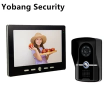 Yobang Security freeship 10″ Inch Door Phone Doorbell Video Intercom Kit 1-camera 1-monitor Night Vision Wire Video Door Phone