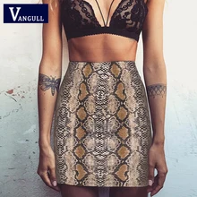 Vangull/Летняя модная новинка, стильная женская одежда, сексуальные женские мини-юбки со змеиным принтом, высокая талия, обтягивающие женские прямые юбки