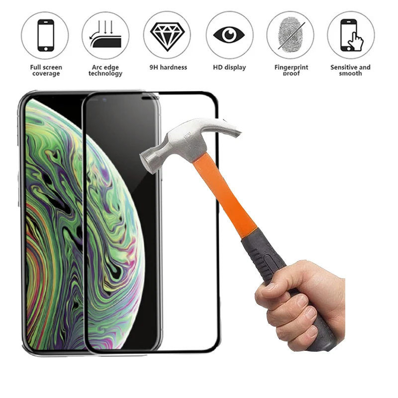 Закаленное стекло для iphone 8 7 6 s plus 7plus 8plus Защитное экрана Apple x xs max xr r xsmax|Защитные