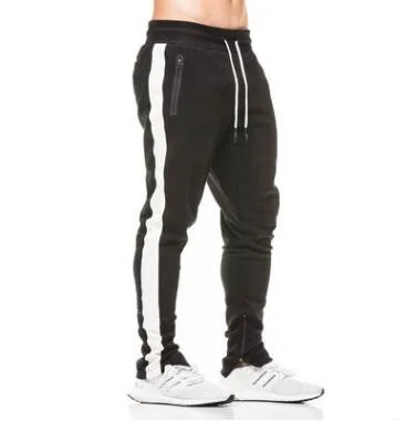 

2018 New Men Autumn and Winter New Sports Fitness Running Trousers Warm Solid Color Plus Size Cotton Sportswear Pencil Pants