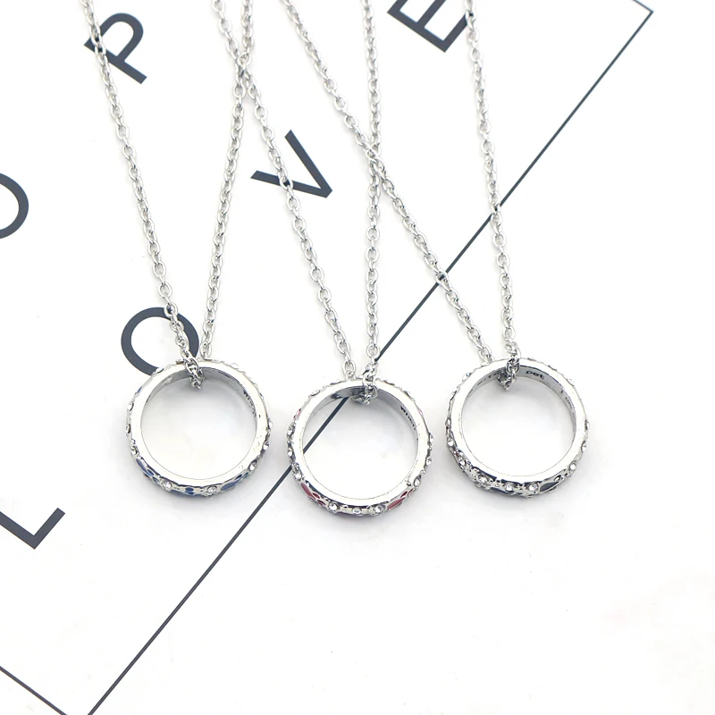 Red Black Blue Dog Claws Paw Footprints Necklace Rhinestone Round Circle Pendant When I am with my pet 2017 Fashion Jewelry|circle pendant|footprint