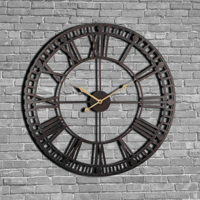 Best Price Vintage Wall Clock 60cm Large Clokc Watch Wrought Metal Industrial Iron Clock Watch Saat Classic Best Price Vintage Wall Clock 60cm Large Clokc Watch Wrought Metal Industrial Iron Clock Watch Saat Classic