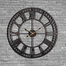 Vintage Wall Clock 60cm Large Clokc Watch Wrought Metal Industrial Iron Clock Watch Saat Classic
