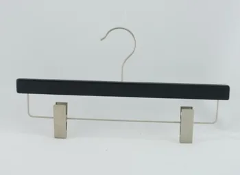 

Jetdio Luxury Black Wooden Hanger with Clips for Pants,Smooth Surface (12 pieces/ lot)