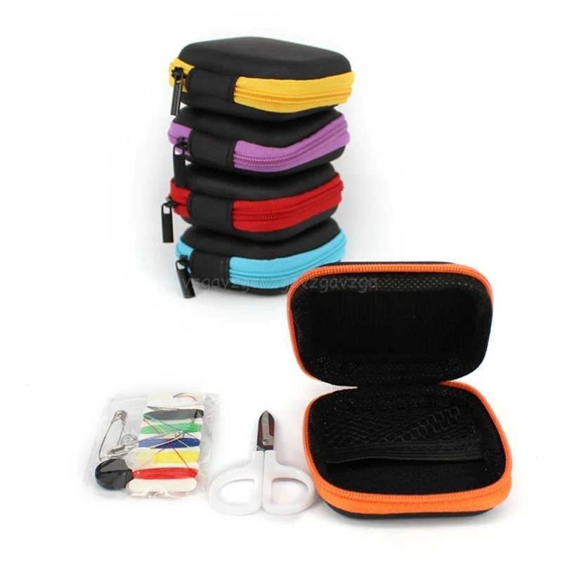 

Sewing Tools Portable Mini Storage Box Travel Sewing Kits with Needle Threads Scissors DIY Accessories F12 19 dropship