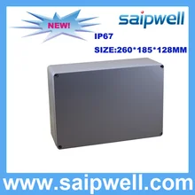 IP67 DIE CAST ALUMINUM WATERPROOF BOX WITH 4 SCREWS 260*185*128MM SP-AG-FA67