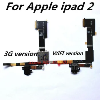 

2 pcs USB charging port dock module+Headphone jack audio Flex cable For Apple iPad 2 Charger connector cable