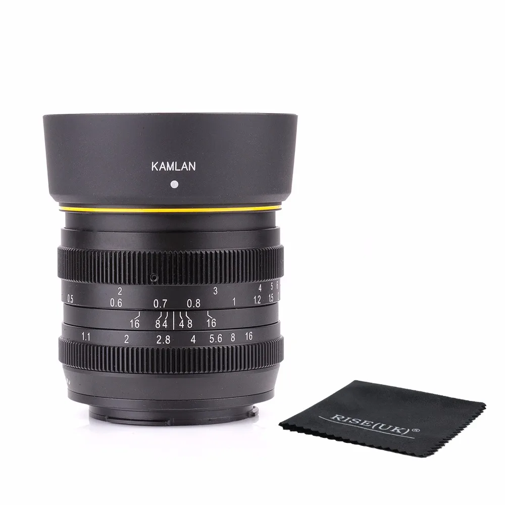 Новый стиль Kamlan 50 мм F1.1 APS C Большая диафрагма ручной фокус объектив для canon eos m|lens