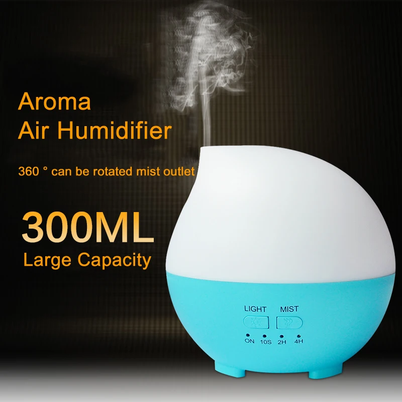 

LED Colorful Light Water Drop Aroma Air Humidifier 300ML Aromatherapy Essential Oil Diffuser For Home Offcie Aroma Diffuser