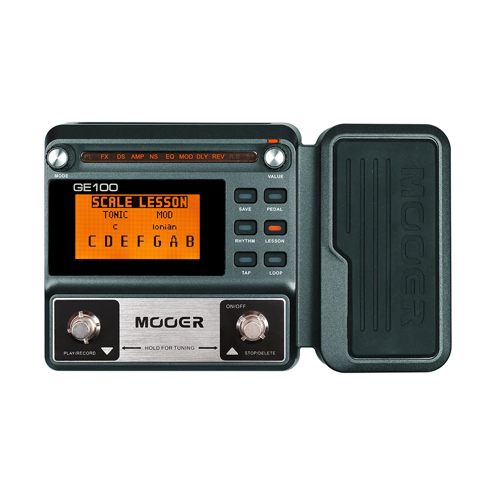 Mooer GE100 Electric Bass Guitar Pedal Multi-Effects Processor Distortion Tap Tempo Looper Drum Machine