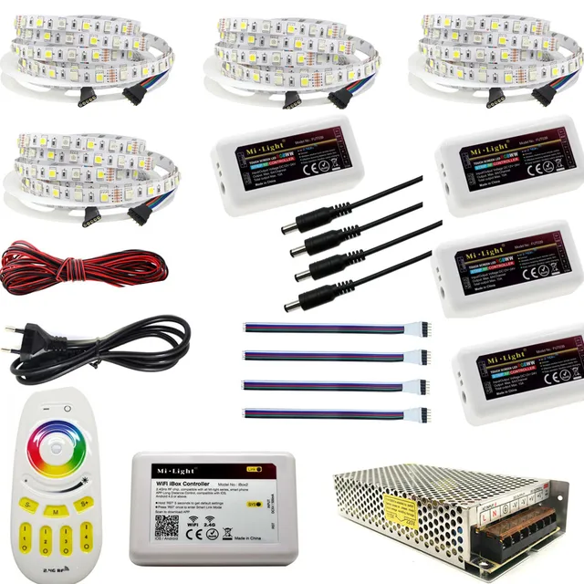 5050 RGBW RGBWW RGB Mi Light WIFI LED Strip Waterproof 5M 10M 15M 20M