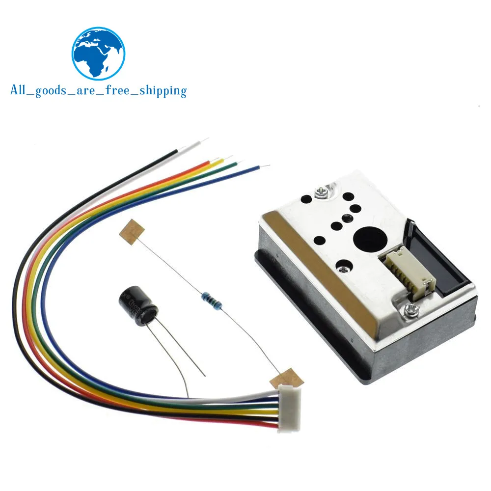 

TZT GP2Y1014AU0F Compact Optical Dust Sensor Compatible GP2Y1010AU0F GP2Y1010AUOF Smoke Particle Sensor With Cable