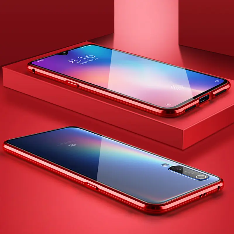 Флип Магнитный адсорбционный чехол для телефона для Xiaomi mi 8 SE металлический чехол 360 полная защита чехол mi 8 mi 8 SE двустороннее стекло Fundas