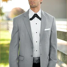 Новое поступление, костюмированный, сделанный на двух пуговицах, светильник с отворотом, серый смокинг, свадебные смокинги, вечерние мужские костюмы для выпускного вечера(пиджак+ брюки+ галстук