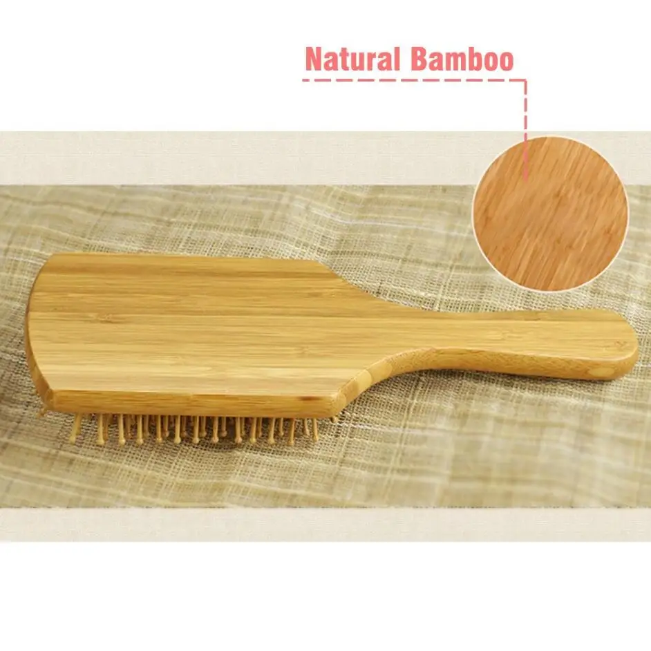 Деревянная бамбуковая расческа для волос, расческа для волос, массажная расческа для кожи головы, для улучшения здоровья волос, деревянная расческа для распутывания волос D30
