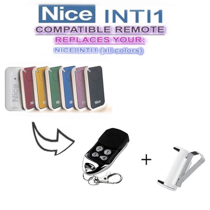 

2pieces/lot! Nice INTI1 replacement remote control 433,92mhz rolling code