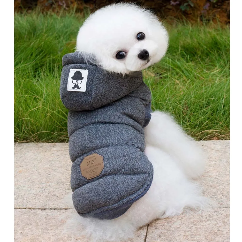 Winter Pet Clothing Cotton Dog Sweatshirts Keep Warm Hoodie Coat For