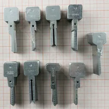 20 шт. оригинальная Выгравированная линия Заготовка ключа замка зажигания автомобиля ключ масштаб стрижки зубов для 2 в 1 LiShi HU101 HU66 HON66 HU100 HU92 Слесарные Инструменты