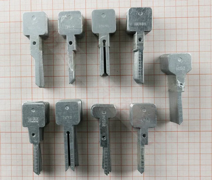 

20pcs Original Engraved Line blank car key Key scale shearing teeth for 2 in 1 LiShi HU101 HU66 HON66 HU100 HU92 locksmith tools