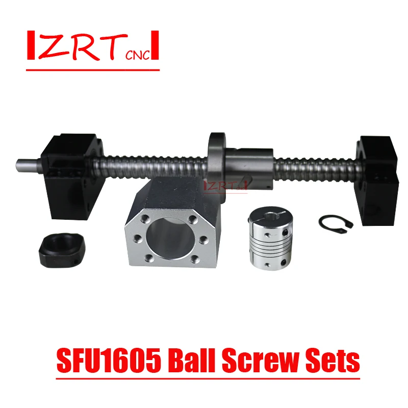 

SFU1605 set:SFU1605rolled ball screw C7 with end machined + 1605 ball nut + nut housing+BK/BF12 end support + coupler RM1605