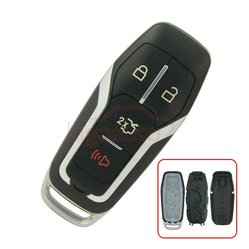 M3N-A2C31243800 Remote Smart Prox key case shell 164-R8109 for Ford Fusion Explorer Escape Mustang Expedition 4 buttons kigoauto