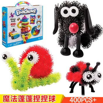 

400 Pcs Magic Assemble Block Pack Squish Connect And Create Imagination Building Christmas Gift For Kids Children
