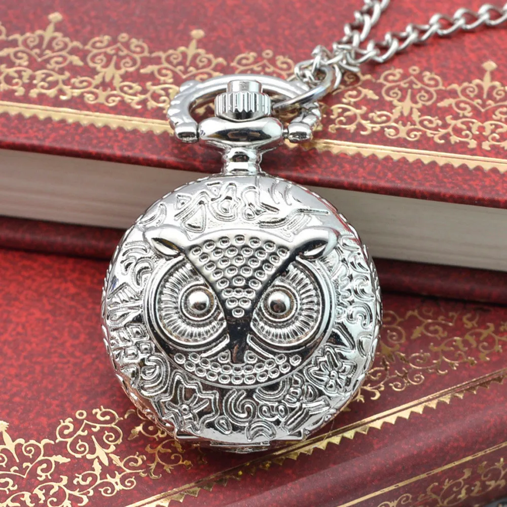 

Owl Pattern Vintage Retro Bronze Design Pocket Watch For Women Men Quartz Pendant Necklace Watches Gift *1010
