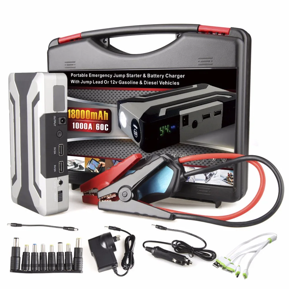 

Car Rover Powerful Car Jump Starter 1000A Peak Current for Petrol 8.0L Diesel 6.0L Car Battery Charger polymer lithiumion batter