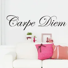 Латинские цитаты DIY Carpe Diem виниловая стенографическая наклейка настенные Стикеры для гостиной спальни украшения постер настенный