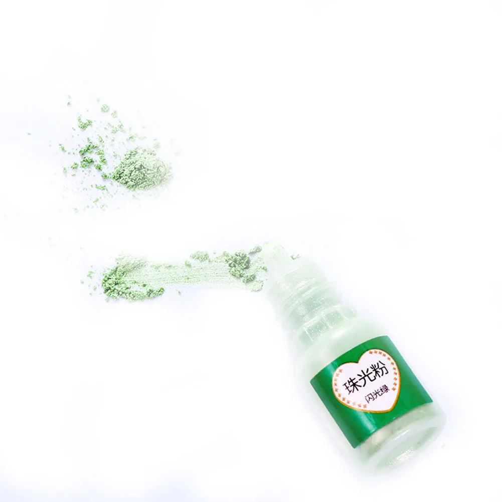 Bright green Пигментная пудра для рукоделия, перламутровая слюда, УФ эпоксидная смола, порошок для рукоделия, аксессуары для рукоделия, эпоксидная смола, пигмент, краситель, полимерный пигмент - Цвет: Bright green