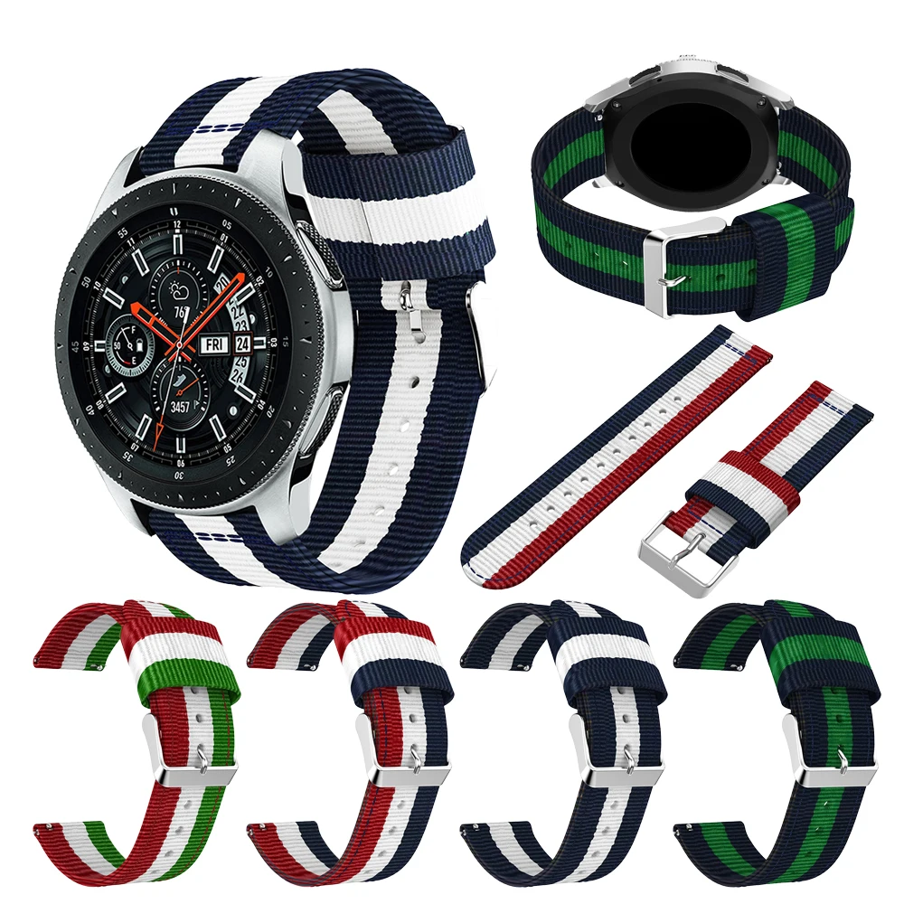 

Nylon Bracelet for Samsung Galaxy Watch 46mm Strap Nylon Straps for Samsung Gear S3 Frontier Band 22mm Watch Band Accessories
