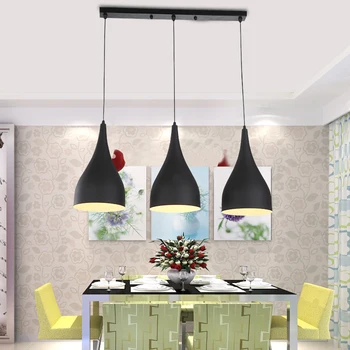 

Modern Pendant Light Loft Kitchen Design Rope Lamp Matte Black Painting Iron Simple Style E27 220V For Decor Home Lighting