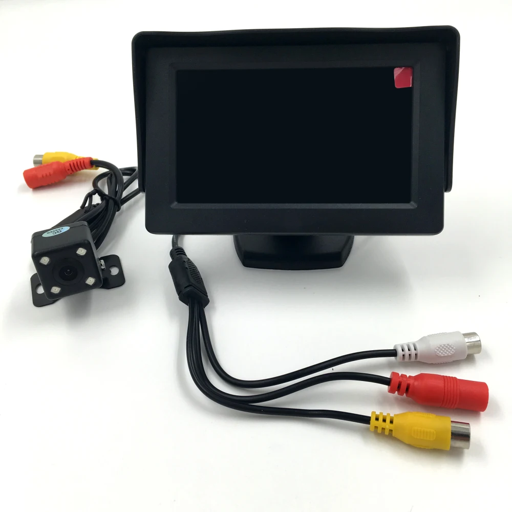 

New 4 LED Night Vision Car HD Rear View Camera + 4.3 inch Color LCD Car Video Monitor Camera Auto Parking Assistance