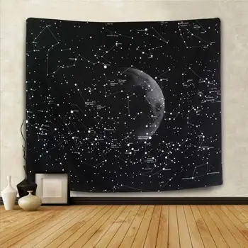 

Polyester 12 Constellation Tapestry Mandala Space Planet Hanging Wall Tapestries Decoration Beach Tow Set
