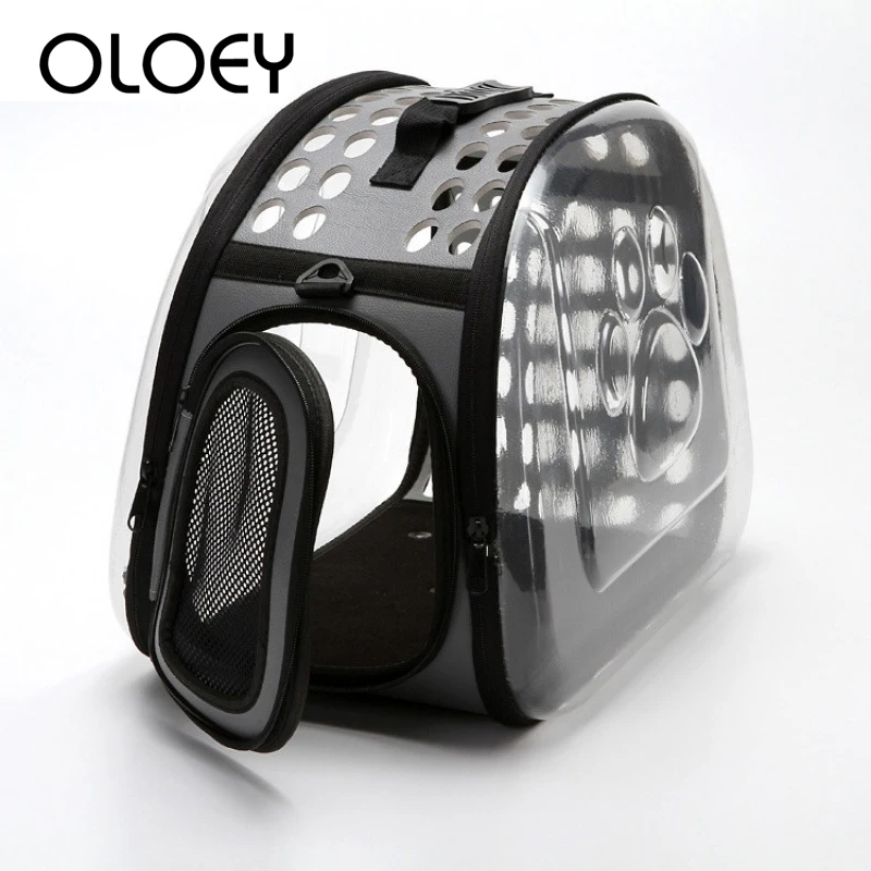 Однотонная одежда сумка-переноска для Портативный опорный изолятор на прозрачный складной зонтик собака Дорожная сумка-переноска для животных щенок сумка для переноски сумки на плечо S/L