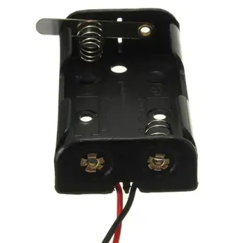 

18650 battery holder box circuit 3V Series Battery Case Switch Charger Adapter Box Black Wired 2 x AA Batteries Charging Device