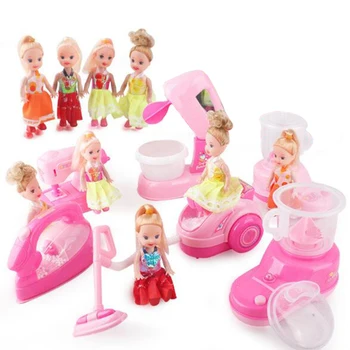 

1 Set Kids Mini Electric Home Appliances Kitchenware Doll Pretend Play Educational Toys for Girls Children Simulation Game Gifts