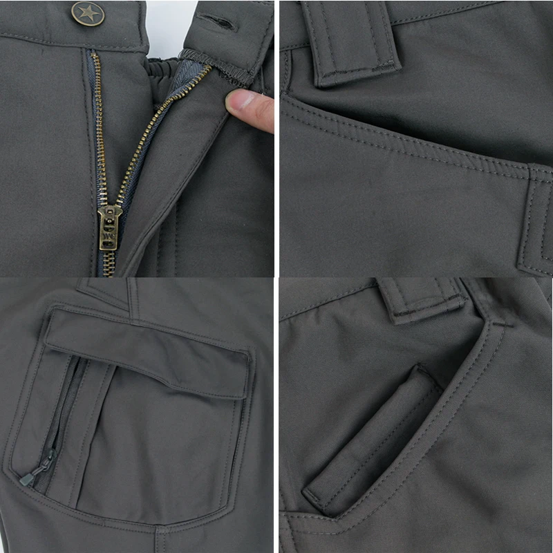 Profesional de los hombres de invierno resistente al agua los peces táctico SoftShell senderismo militar pantalón hombre del ejército caza campamento pantalones subir Trekking de lana Profesional de los hombres de invierno resistente al agua los peces táctico SoftShell senderismo militar pantalón hombre del ejército caza campamento pantalones subir Trekking de lana