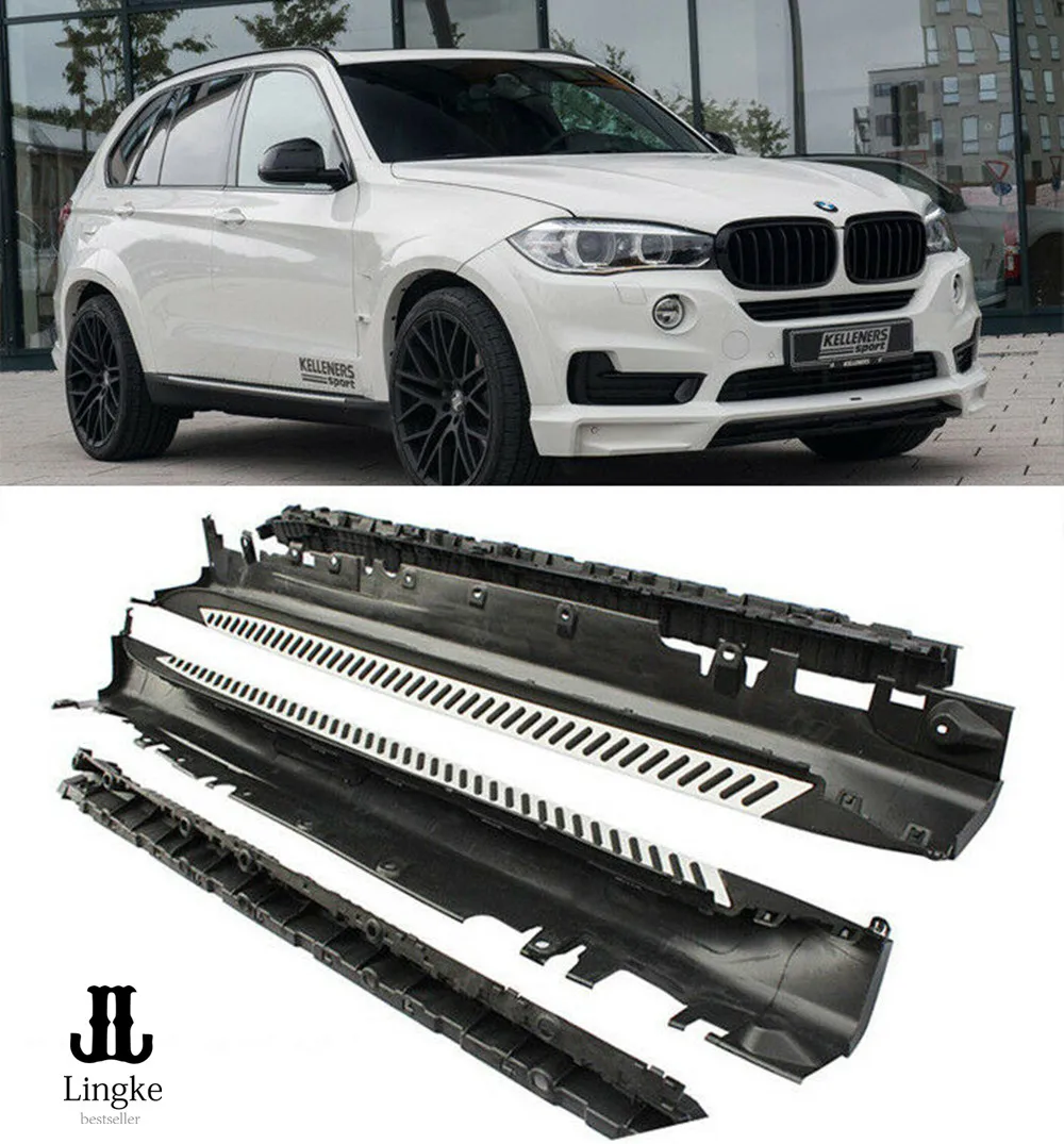

Aluminum Side Step Running Board Nerf Bar Black Silver For BMW X5 F15 2014-2017