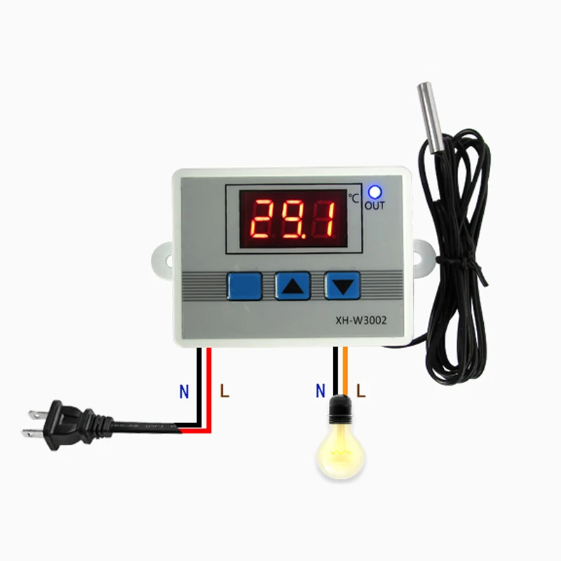 

220/12/24V Digital LED Temperature Controller 10A Thermostat Control Switch new