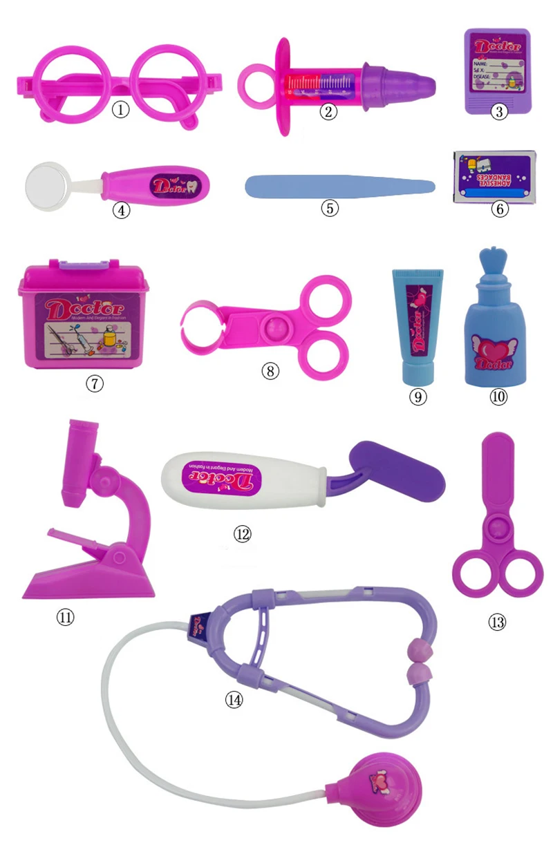 Детский обучающий игрушечный набор доктора, детский медицинский набор, чехол для доктора, набор ролевых игрушек для медсестры, подарки для детей, случайный цвет