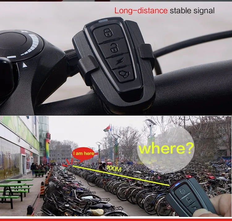 Excellent WHEEL UP 4 in 1 Anti-theft Bike Alarm light Bicycle Taillights Waterproof Security MTB Bike Rear Light Lamp SOS Cycling Light 14