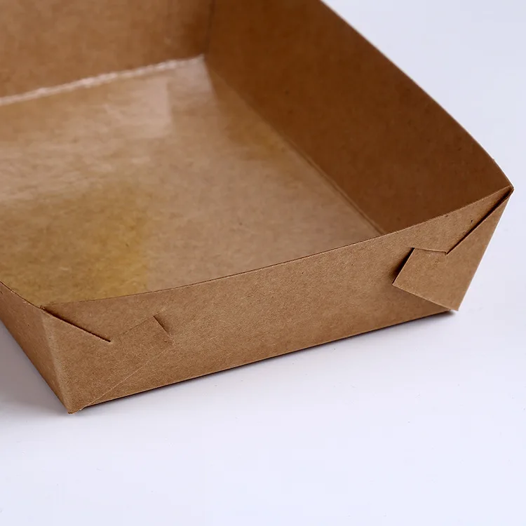 100 шт Большой размер хот-дог/барбекю крафт-бумажные коробки для корабля/бумажный лоток, экологичный жареный цыпленок попкорн десертная коробка, вечерние посылка для еды