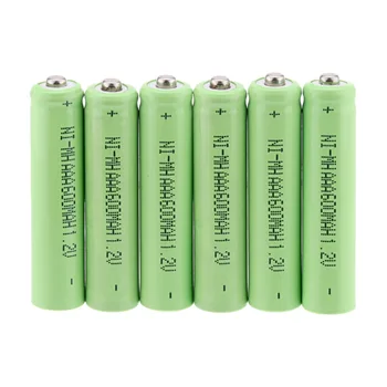 

Lowest price! 6 PCS A SET 600 mah AAA 3A 1.2 V Ni-MH rechargeable battery-Green